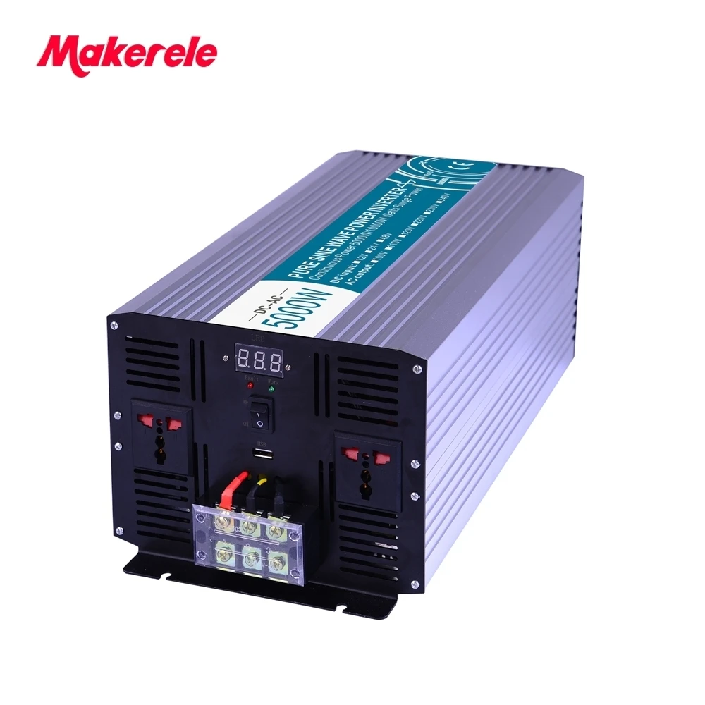 Решетки 5kw солнечный инвертор 12 В 110 5000 Вт чистая синусоида питания универсальный