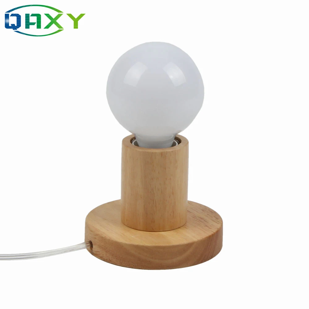 

Modern Cottage Wooden Table Light E27 Bedroom Lighting Bedside Desk Lamp LED Study Lamp For Simple Indoor Decoration[T4344]