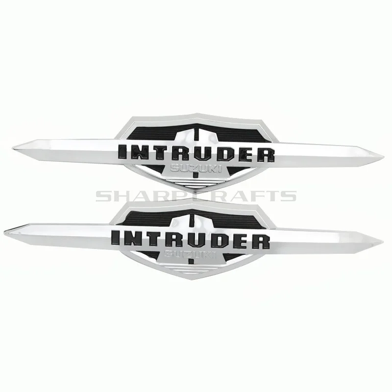 

Motorcycle Chrome Fuel Gas Tank Emblem Badge Decoration 3D Decals Stickers For Suzuki Intruder VL400 VL800 LC1500 Volusia