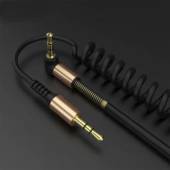 

EVLARUBY 3.5MM Audio Cable 3.5 Jack To Jack AUX Cable Headphone Beats Speaker For iPhone Car Male to Male AUX Cord Spring Cable