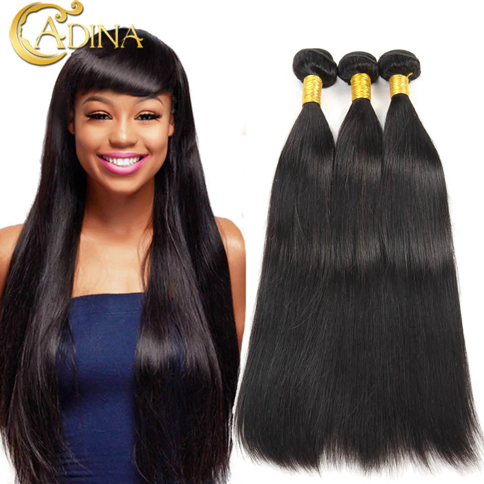 

7A Adina Hair Brazilian Straight Hair Weave 3 Bundles Deals Brazilian Human Hair Extensions Unprocessed Virgin Human Hair Sale