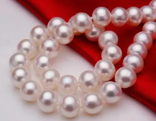 

12-13MM NATURAL SOUTH SEA GENUINE WHITE PEARL NECKLACE ^^^@^Noble style Natural Fine jewe FREE SHIPPING