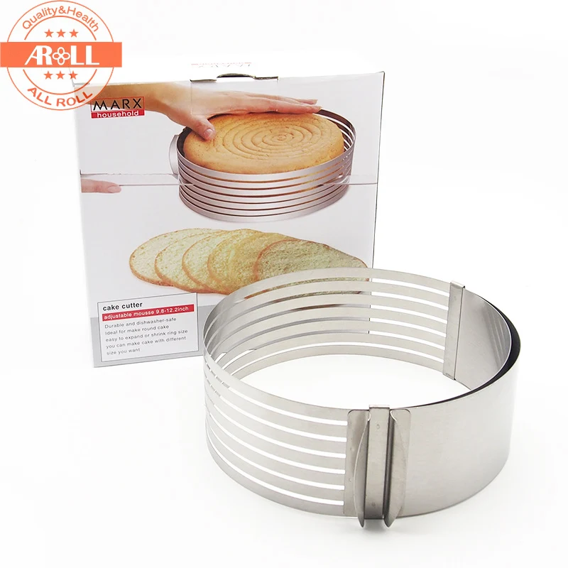 Layered Cake Ring Slicer Adjustable Stainless Steel Bread Cake Ring