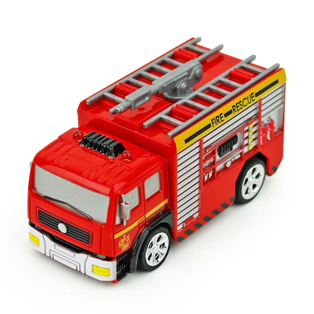 

Mini RC Truck Model Fire Engine Diecast Toys Remote Control Car with Water-Tank Lorry Or Ladder Toy Birthday's Gift for Children
