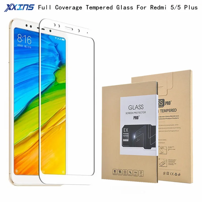 

Full screen cover Tempered GLASS For Xiaomi Redmi 5 Plus 5.99" Screen Protector For Mobile phone Redmi 5 5.7" Protective film