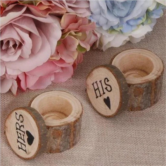 Wedding Ring Holder Wood Box Vintage Decor Gift Wedding Ring Holder Wood Box Vintage Decor Gift Chic Wooden Photography Props For