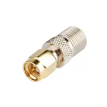 RF coaxial coax adapter SMA male to F female,silver