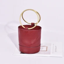 Новые женские сумки из натуральной кожи в форме ведра, водонепроницаемые воловьей кожи, модные женские сумки на открытом воздухе, ведро с ручкой