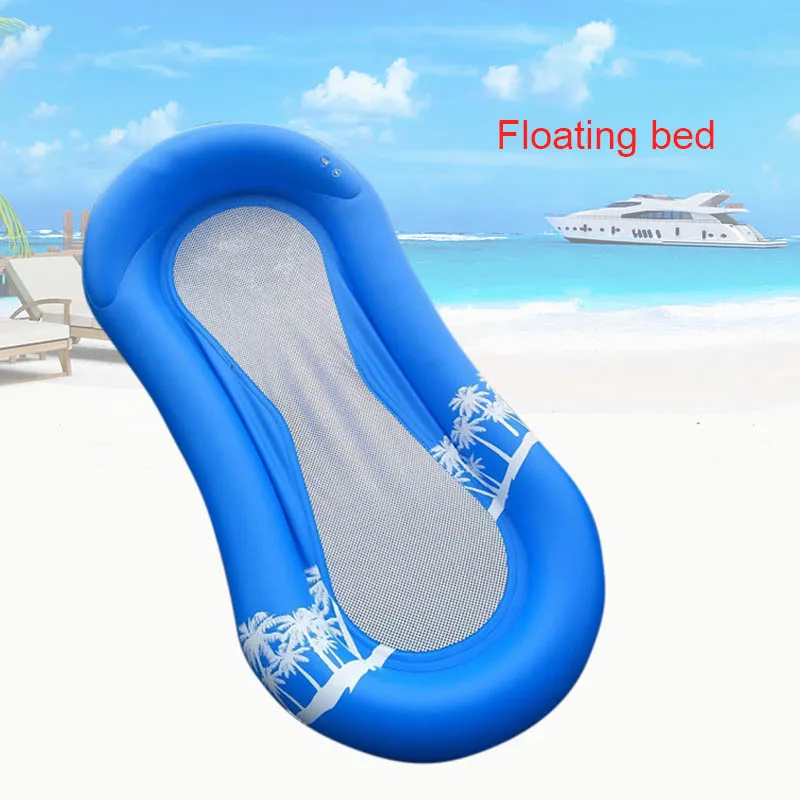 

water mattress Inflatable floating bed Water Bed Mesh Bottom Water Hammock Lounge Chair Swimming Pool new 2019