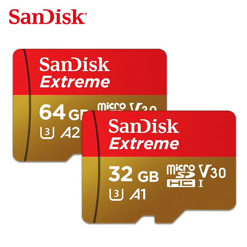 SanDisk Extreme PRO Micro SD карта скорость чтения 170MBs 128 Гб 64 Гб U3 V30 A2 карта памяти SDXC флэш-карта TF карта 4K UHD microsd