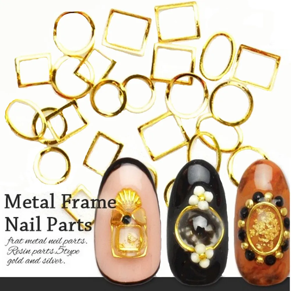 100Pcs 2017 Korea Design Nail Art Hollow Metal Stud Punk Jewelry Charms