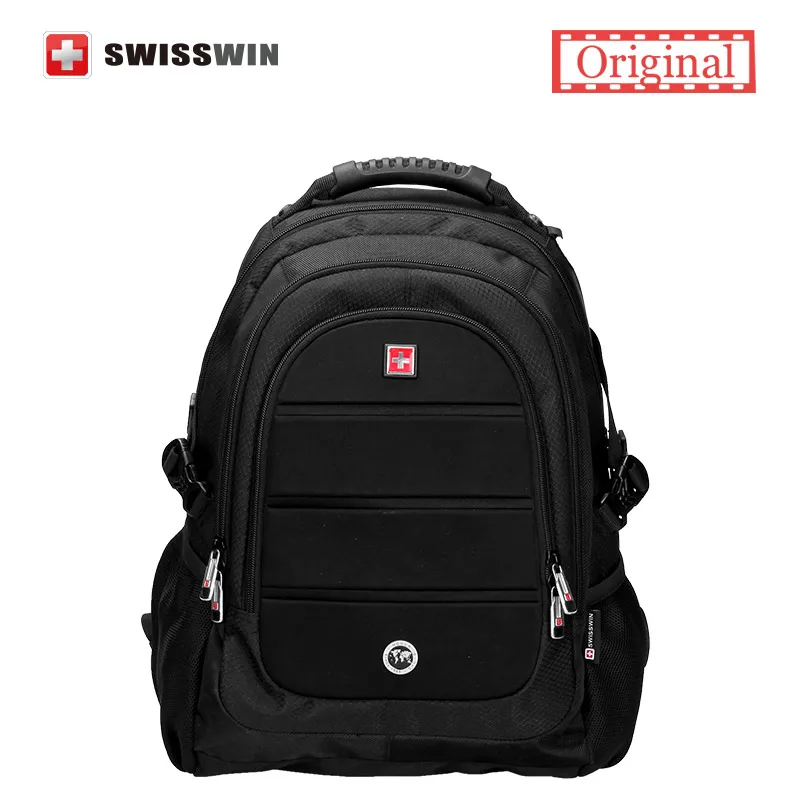 Swisswin Black Business Backpack Male Swiss Military 15 6 Computer Bag Mochila masculino Orthopedic Backpack sac