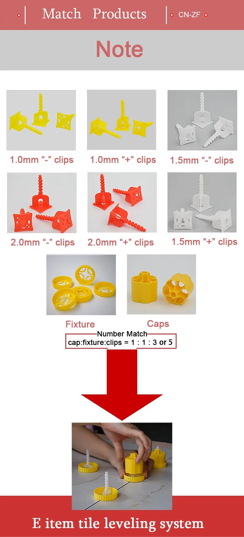 CN-ZF 50 шт. клип Пластик Керамика выравнивания Распорки уровня пола уравнитель плитки выравнивание Системы клипы 2 мм инструменты для Плитки