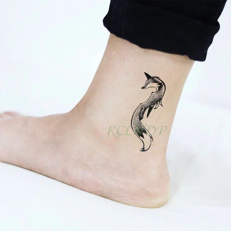 

Waterproof Temporary Tattoo Sticker fox sexy cartoon animal tatto flash tatoo body art fake tattoos for men women lady kids
