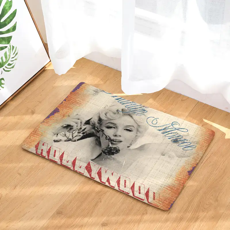 2017 Marilyn Monroe Print Carpets Non Slip Kitchen Rugs For Home Living Room Floor Mats 40x60cm 50x80cm Kitchen Rugs Rugs For Kitchenmarilyn Monroe Rug Aliexpress