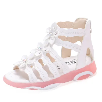 

Children Shoes Baby Girls Sandals Fashion Summer Shoe Floral Simple Roman Shoes Soft Sandals For Princess
