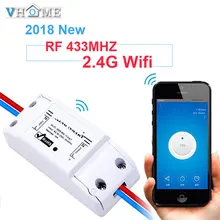 

Vhome Smart Wifi+rf433mhz Switch,Wireless Remote Receiver Wifi Light Switch Smart Home Controller Work With Ewelink