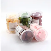 12 шт 5 цветов косметический спонж для макияжа спонж для нанесения пудры Гладкий косметический спонж для нанесения макияжа инструмент для красоты с коробкой