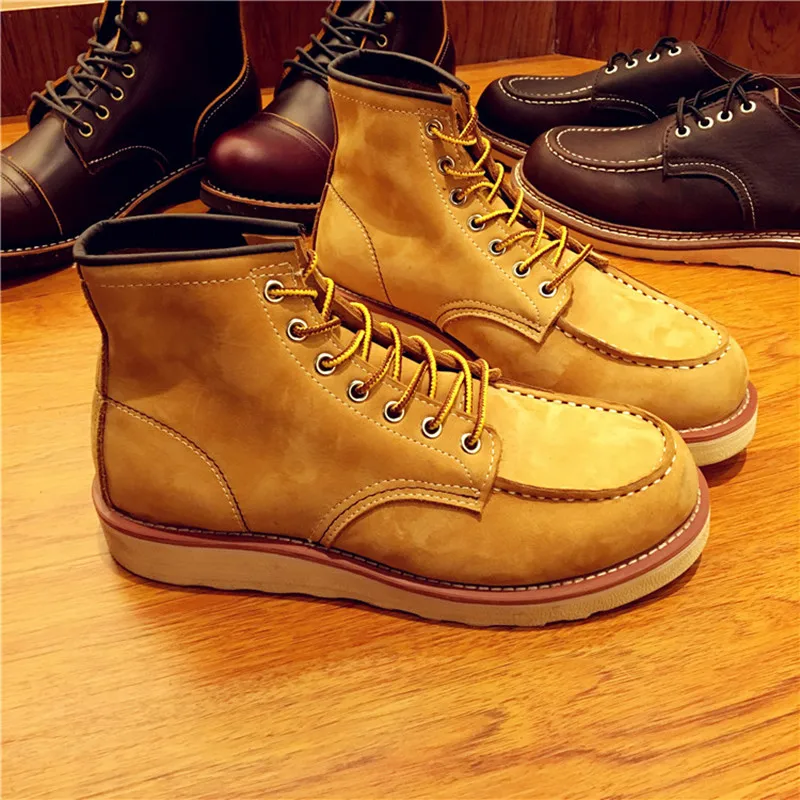 Ceny Vintage Men buty sznurowane buty z prawdziwej skóry skrzydło mężczyźni Handmade podróże służbowe ślubne botki Casual Fashion czerwone buty 875