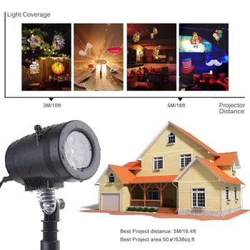 

MUQGEW Colorized Auto Moving Projection Lights With 14 Replaceable Lens Xmas Party Garden 2017 Newest Hot Sell Drop Shipping