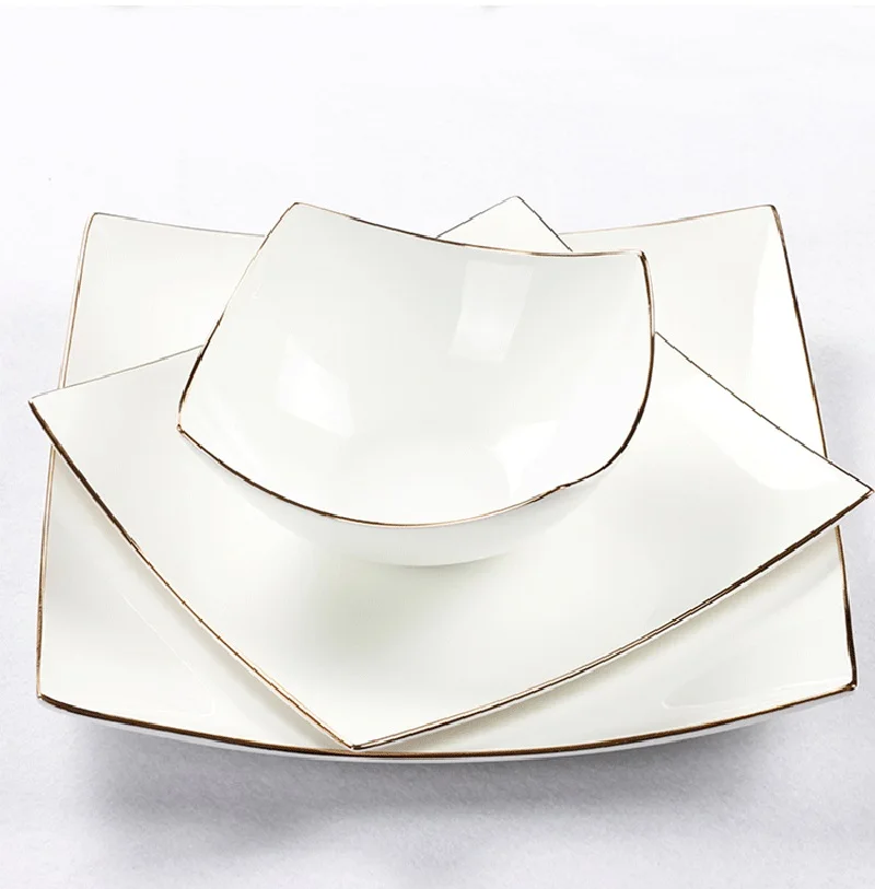 Европейский стиль керамика плоская обеденная тарелка креативный домашний декор фарфоровое сервировочное блюдо столовая посуда для стейка из говядины салат спагетти