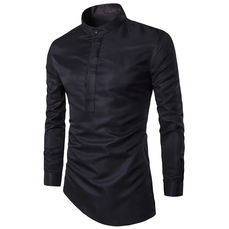 mandarin collar casual shirts