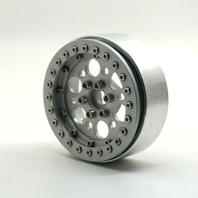 Серебристые Ободы Beadlock 2 дюйма ступицы для 1:10 RC SCX10 Рейфы 90018 90022 90027 90046 90047 CC01 TRX4