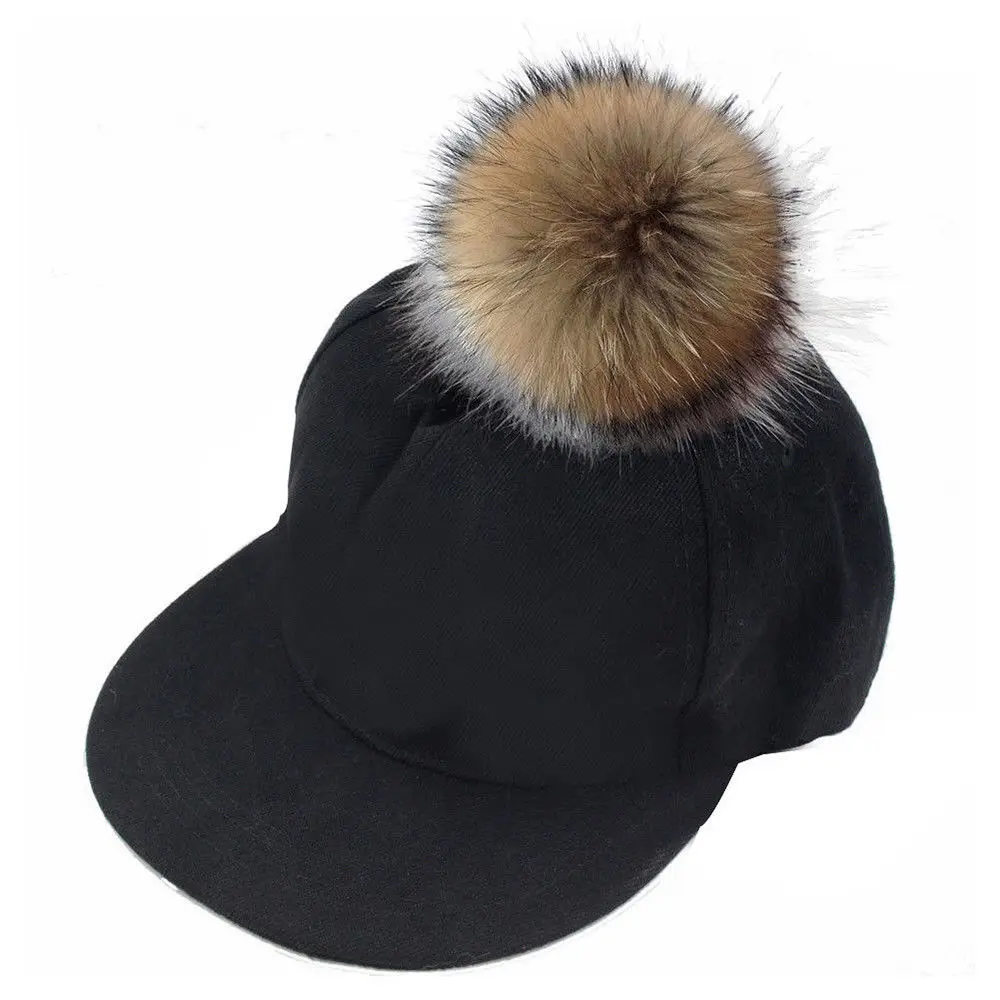 Искусственного енота Искусственный Мех волос огромный шар пушистый помпон Hat сумка Shoses аксессуар мода