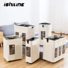 Складная корзина для хранения с колесами, корзина для белья, Складная Большая корзина для грязной одежды, сумка для белья