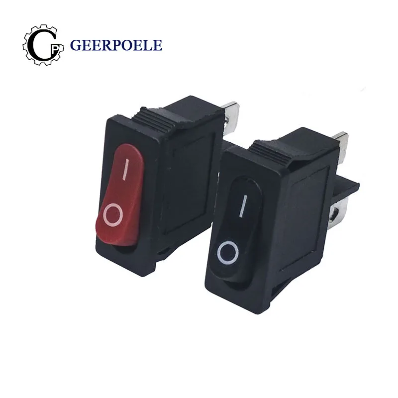 

10 pcs/lot KCD1-110 2 Pin 250V 6A Boat Switch Snap-in SPST ON OFF Rocker Position