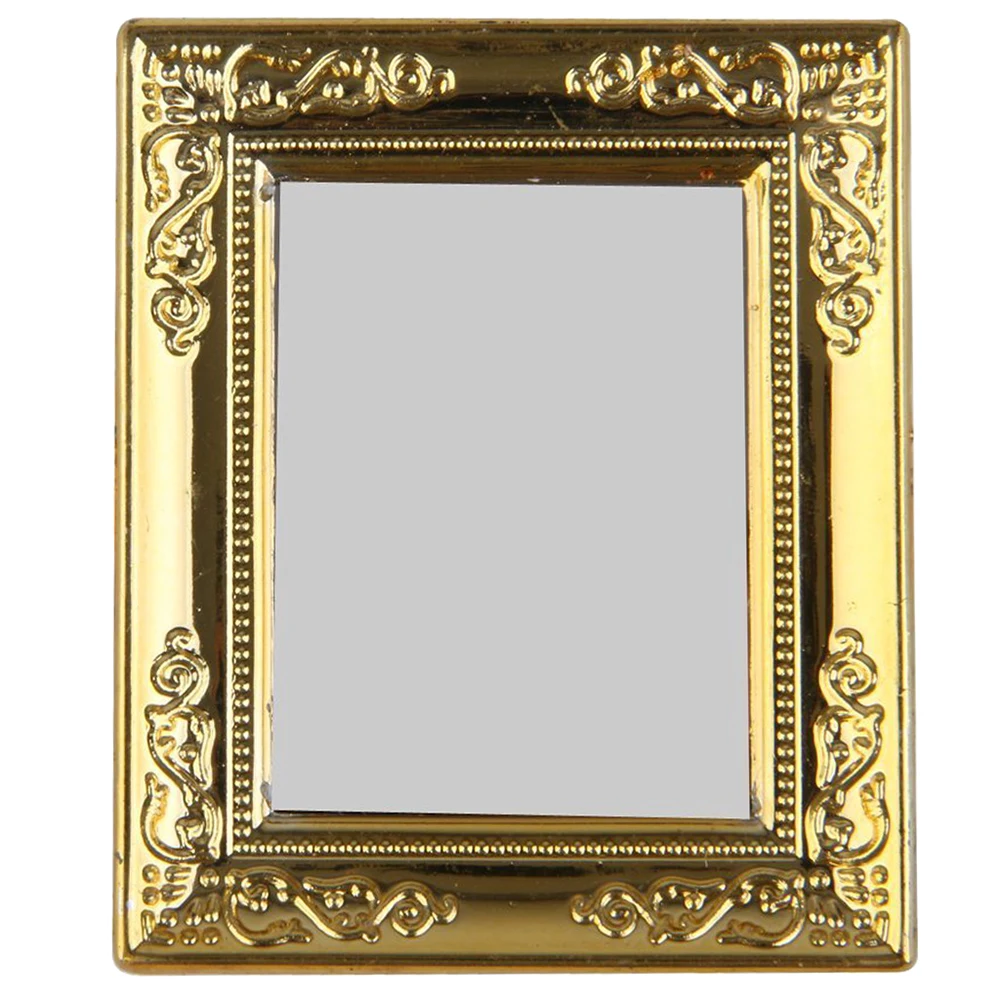 

1/12 Dollhouse Golden frame mirror
