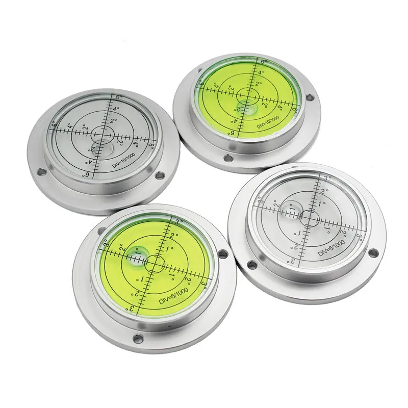 

HACCURY Mechanical level Engineering Vehicle Level Bubble Big Flange Round Level Size 80x15mm