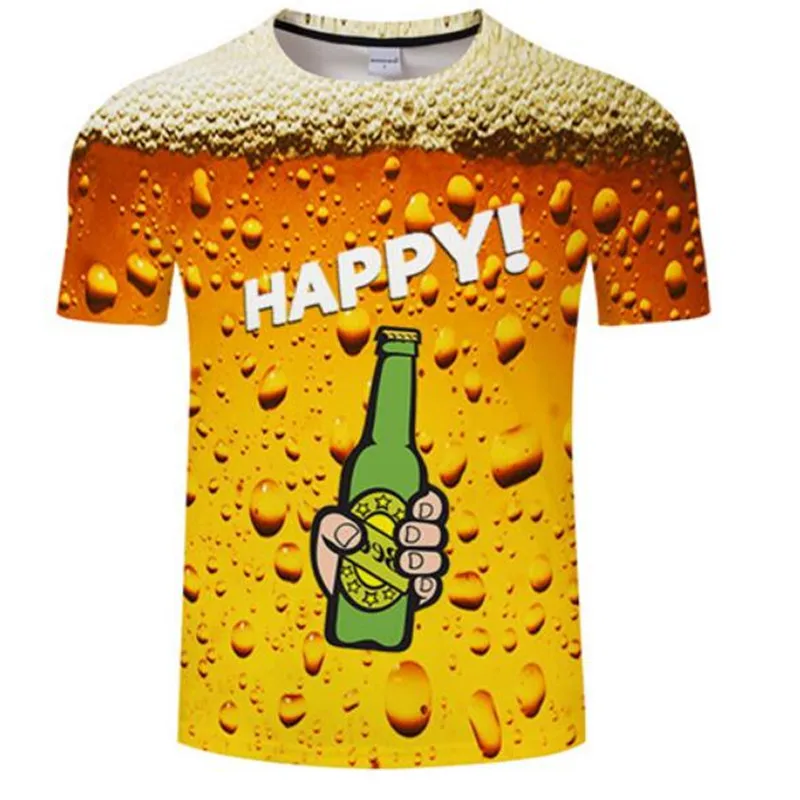 

Summer parent-child clothing brand o-neck shirt pokemon jacket beer short-sleeved 3d t shirt printing T-shirt Homme 