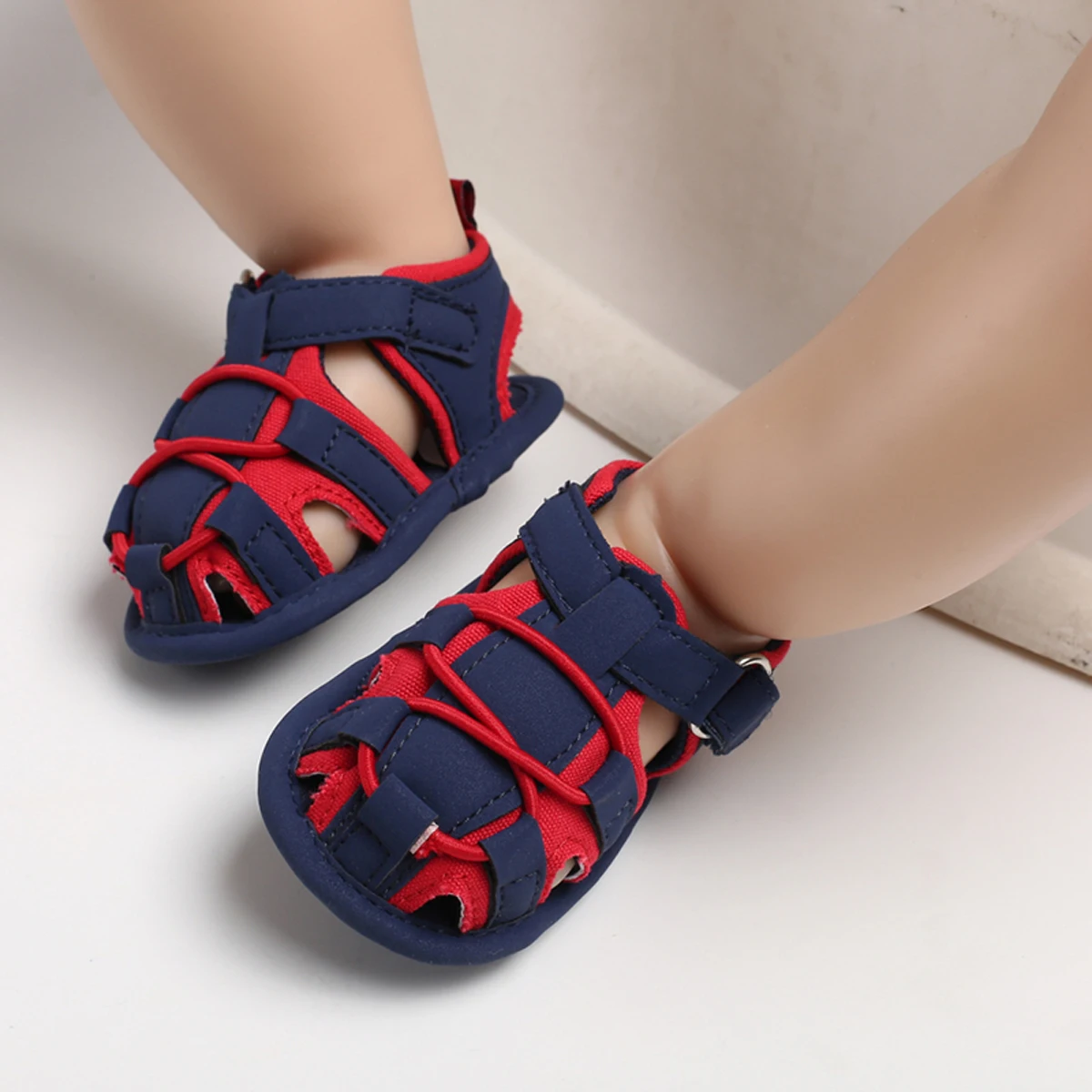 Детские первые ходунки 0-18 м новорожденный младенец малыш ребенок мальчик девочка мягкая подошва обувь для малышей Летняя лоскутная повязка обувь