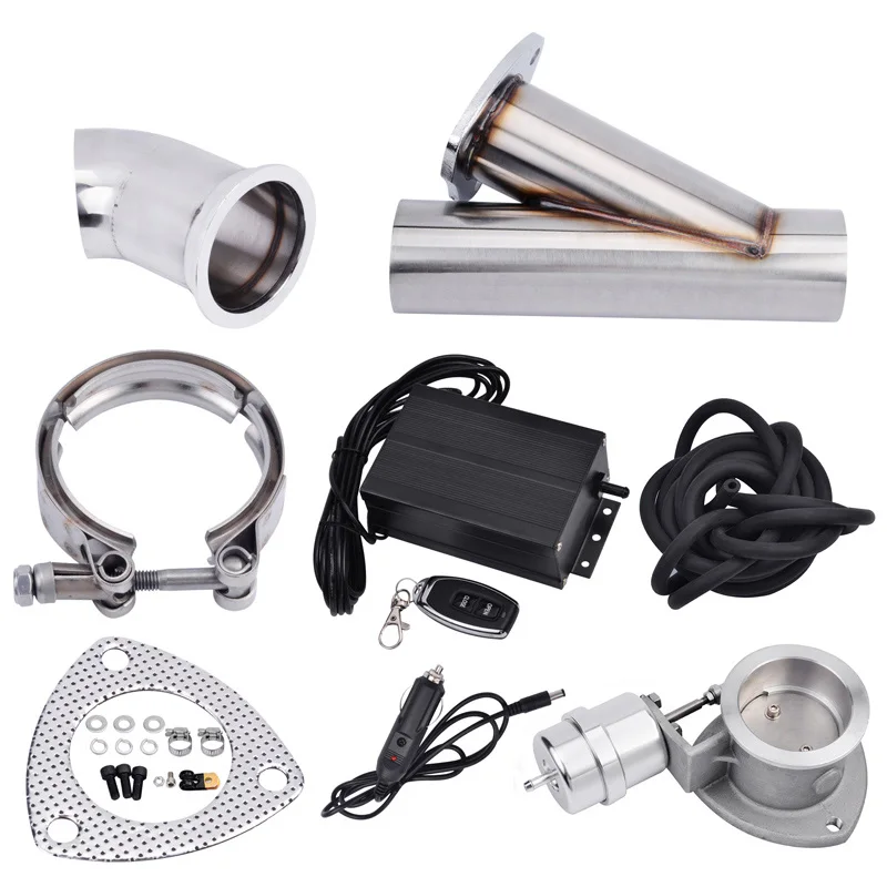 

Universal 3.0" Stainless Steel Boost Activated Exhaust Cutout System E-Cut Vacuum Pump Valve With Remote Control