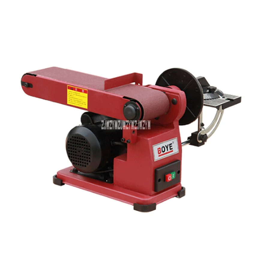 

Multifunctional Desktop Belt Sand Tray Machine BD46 Woodworking Chamfering Machine Belt Sander 220v 375W 1420r / min 190 * 125mm