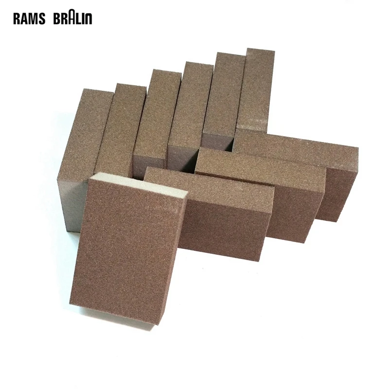 12 pieces P120 Wood Plastic Model Polishing Sandpaper Sponge Sanding