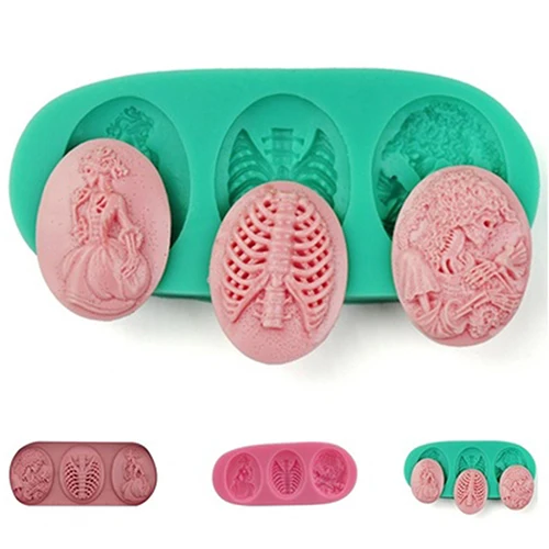 

Halloween Skull Skeleton Sugarcraft Fondant Cake Chocolate Silicone Mould