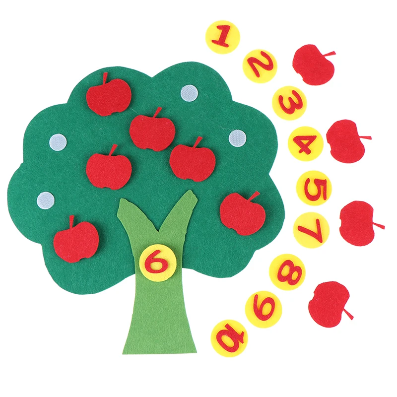 Teaching Aids Apple Trees Math Toys Teaching Kindergarten manual DIY Weave Cloth Early Learning Education Toys