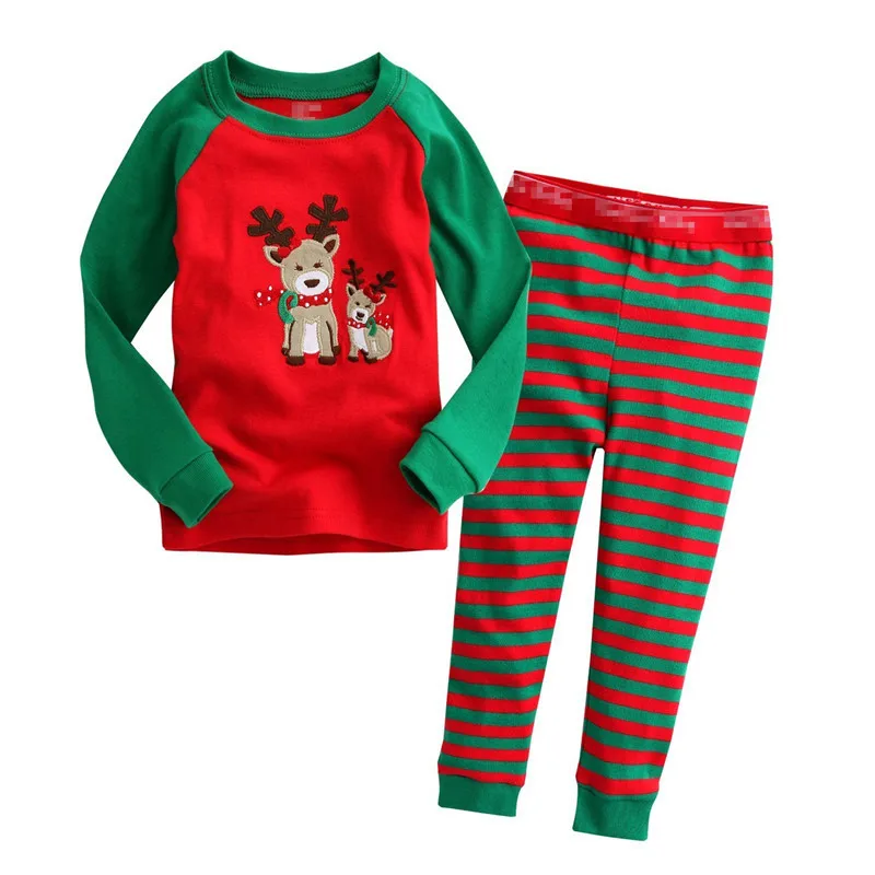 Рождественские детские пижамы с героями мультфильмов, пижамы для маленьких мальчиков, хлопковые Пижамные комплекты с длинными рукавами, одежда для детей - Color: style 1