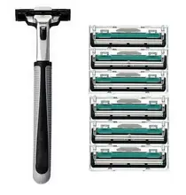Hot 6pcs lot Blade System Men Face Shaving Blades In Original Package Version Shaving Razor Bladed