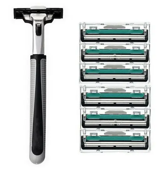 Hot 6pcs lot Blade System Men Face Shaving Blades In Original Package Version Shaving font b