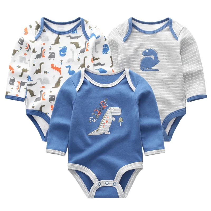 Одежда для новорожденных мальчиков и девочек Универсальный осенне-зимний комбинезон с длинными рукавами детский комбинезон из 3 предметов, хлопок