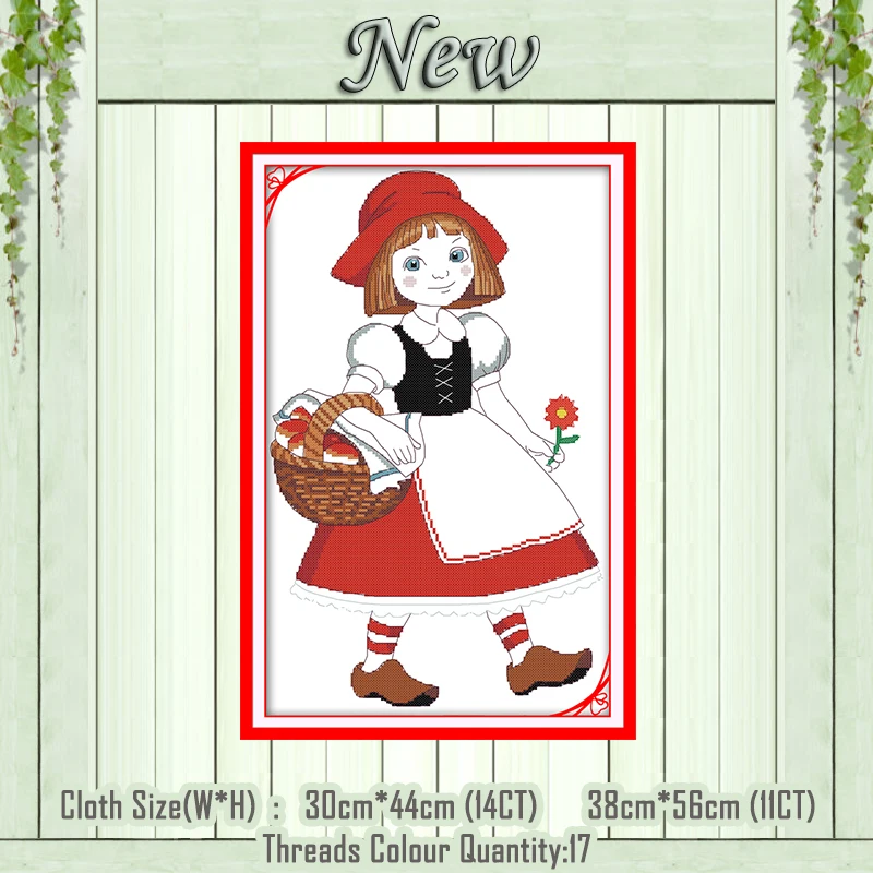 

Girl delivering bread decor painting counted printed on the canvas DMC 11CT 14CT kits DIY Cross Stitch embroidery needlework Set