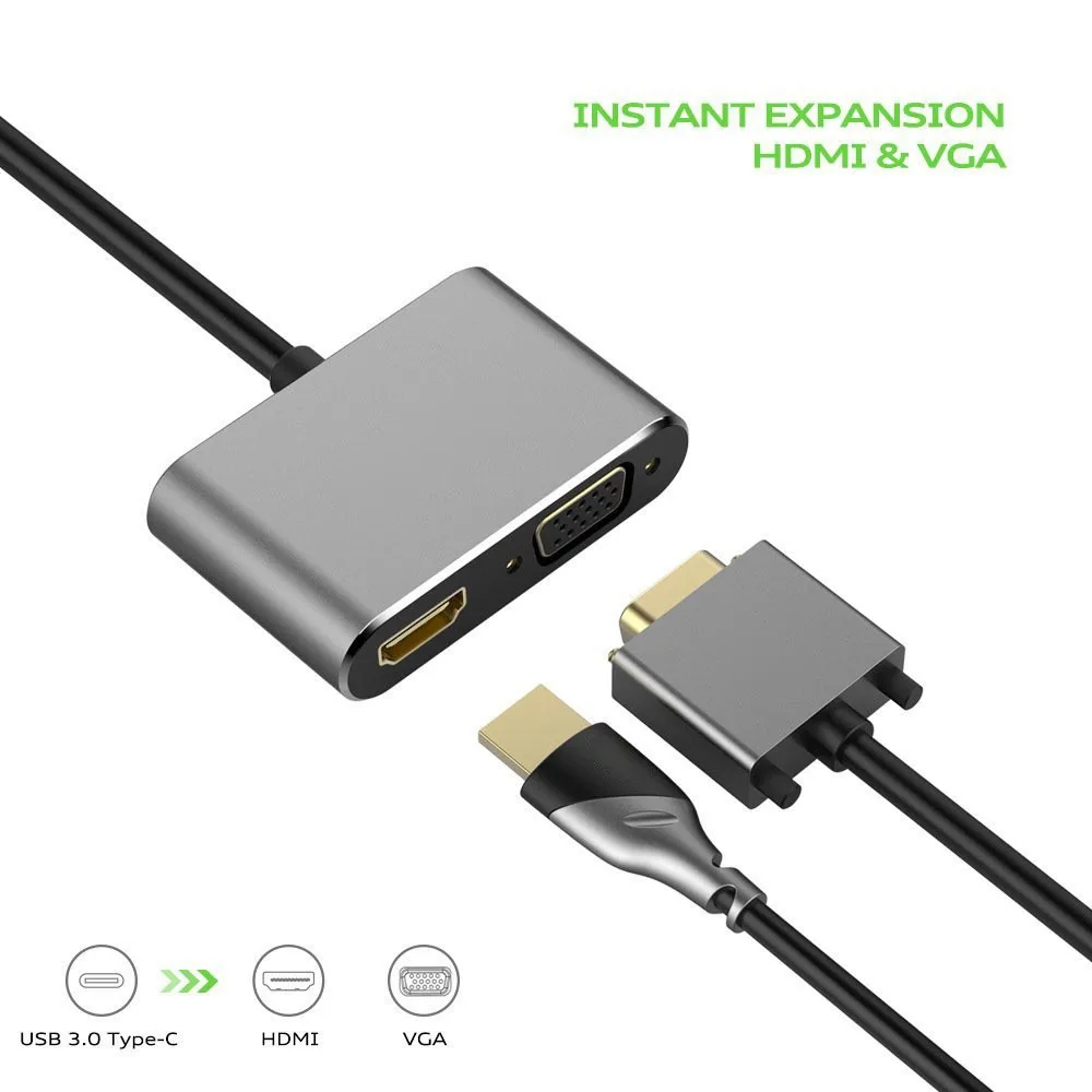 USB C концентратор HDMI адаптер для Xiaomi MacBook Pro/воздуха Thunderbolt 3 2 Порты и разъёмы type c 4 K 0