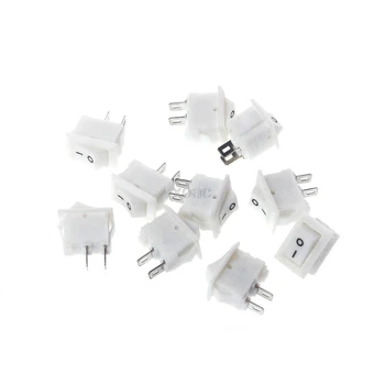 

10Pcs 2 Pin 10x15mm SPST ON/OFF Soldering Terminal Boat Rocker Switch 3A AC 250V Dec14 M13 dropship
