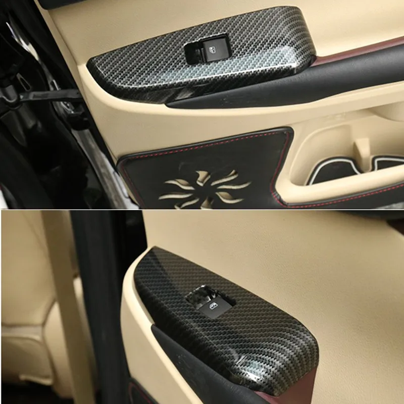 Car Armrest window switch panel ABS trim 4pcs for 2017