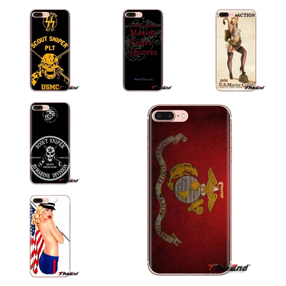 Прозрачный чехол из ТПУ Eagle US USMC Marines Veteran для Samsung Galaxy J1 J2 J3 J4 J5 J6 J7 J8 Plus 2018 Prime 2015 2016