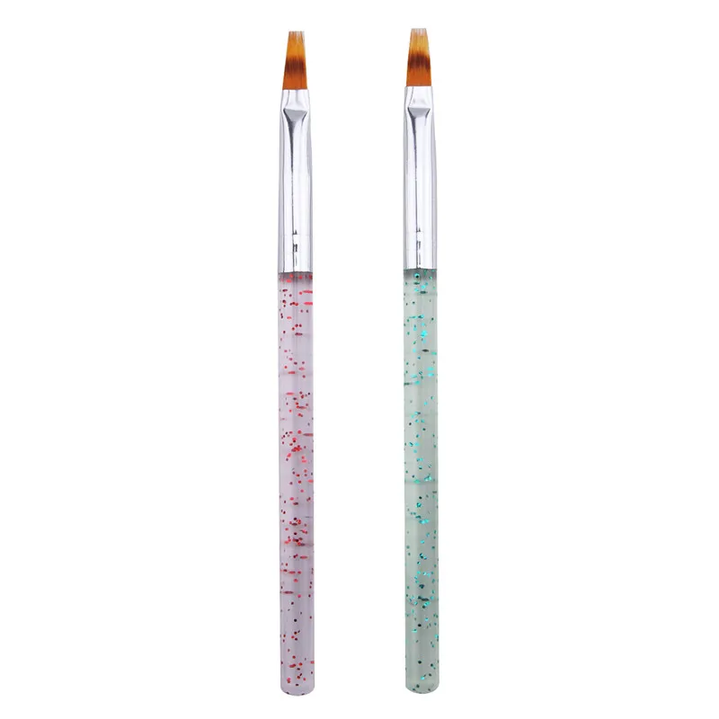 ELECOOL 1 шт., ручка для затенения ногтей, градиентная кисть для дизайна ногтей, УФ-гель для рисования, 3D эффект, акриловая ручка, держатель, прочная кисть - Цвет: red