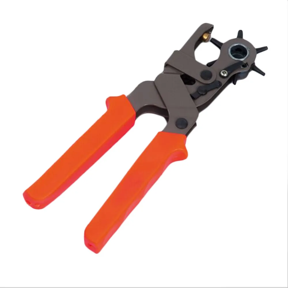 

Heavy Duty Strap Leather Hole Punch Hand Plier Belt Punch Revolving DIY Tools 6 Revolving Head Sizes Drop Shipping